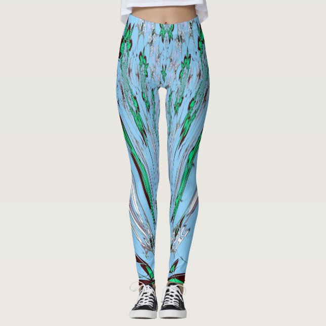 Leggings Hermoso Patrón Floral Agradable Y Agradable (Anverso)
