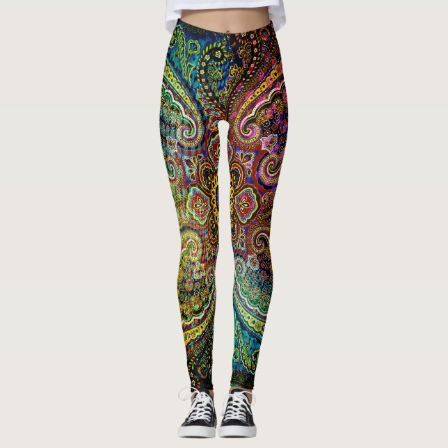 Leggings Hermoso patrón PAISLEY (Anverso)