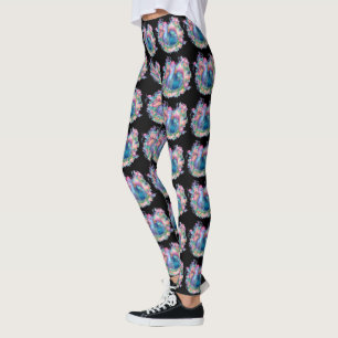 Leggings Hermoso pollo y flores