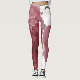 Leggings Hermoso rosa de gran color rosa y gotas de lluvia