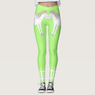 Leggings Hermosos caballos Bodas blancos