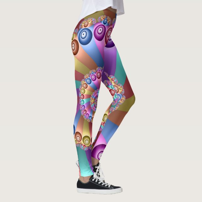 Leggings Hermosos colores arte contemporáneo abstracto frac (Derecha)