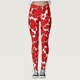Leggings Hermosos corazones brillantes