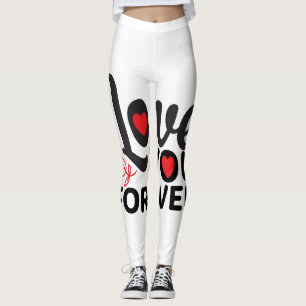 Leggings Hermosos trapos el día de San Valentín rojos y bla