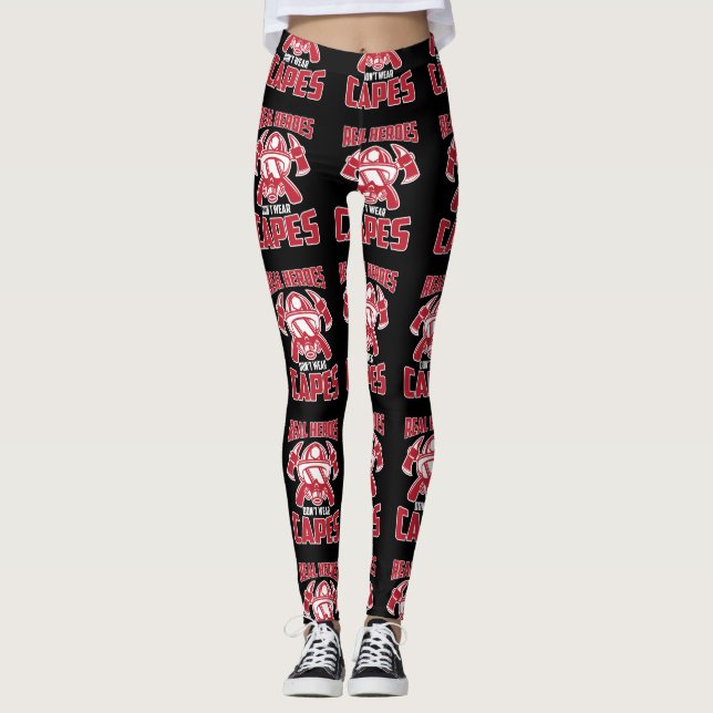 Leggings Héroes reales no usan bombero en la tapa (Anverso)