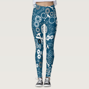 Leggings Herramientas Patrón 01.b DBlue BG