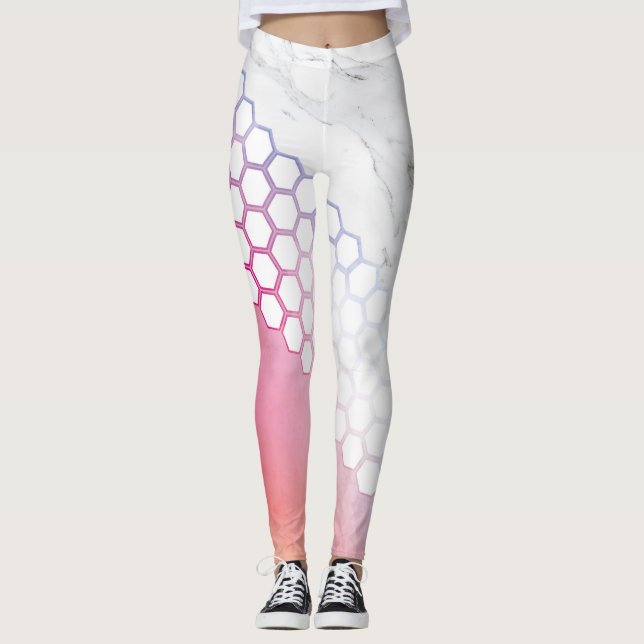 Leggings Hex acuarela Marble Leyendas deportivas (Anverso)