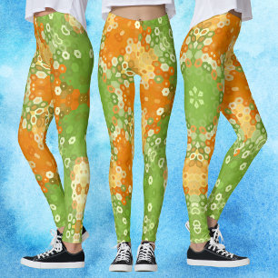 Leggings Hex Mandala Green y Naranja