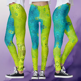 Leggings Hex Mandala Verde y Azul