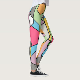 Leggings Hexagon Bauhaus - Pasteles