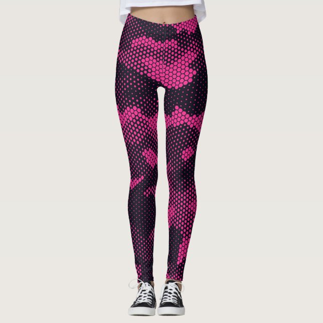 Leggings Hexagonal de camuflaje, fondo de textura militar (Anverso)