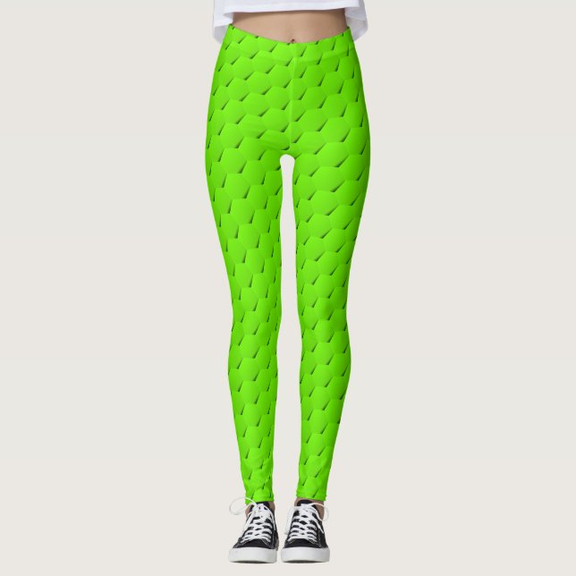 Leggings hexágono verde (Anverso)