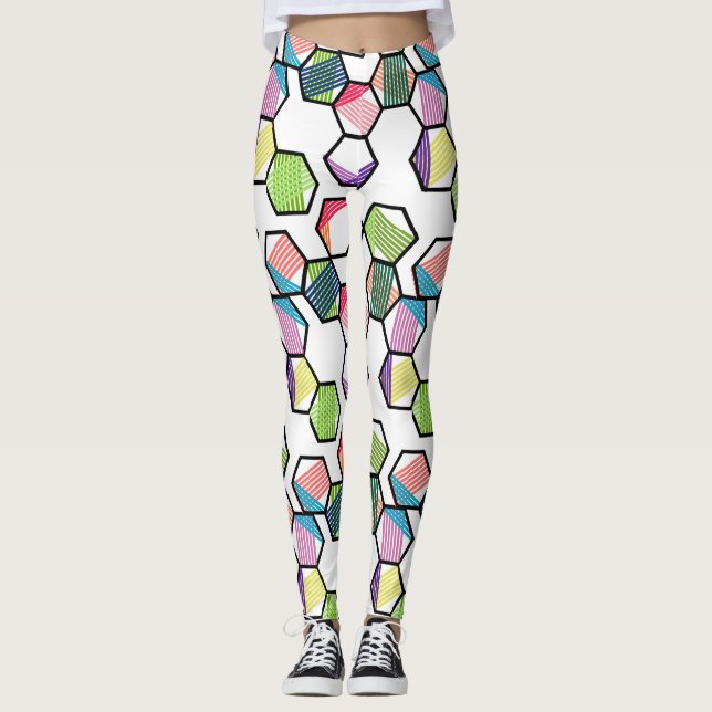 Leggings Hexagons con subprocesos (Anverso)