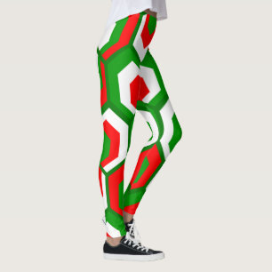 Leggings Hexagons Flowers