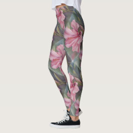 LEGGINGS HIBISCO TROPICAL PINK | LEGADOS FLORALES