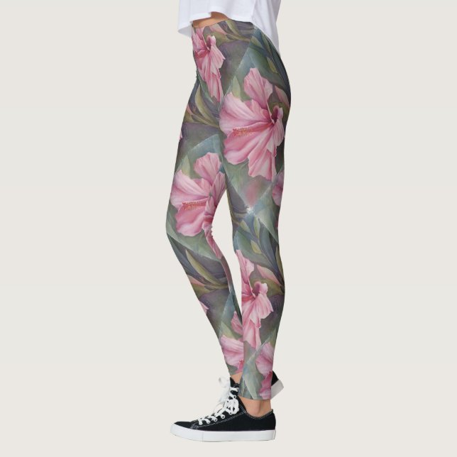LEGGINGS HIBISCO TROPICAL PINK | LEGADOS FLORALES (Izquierda)