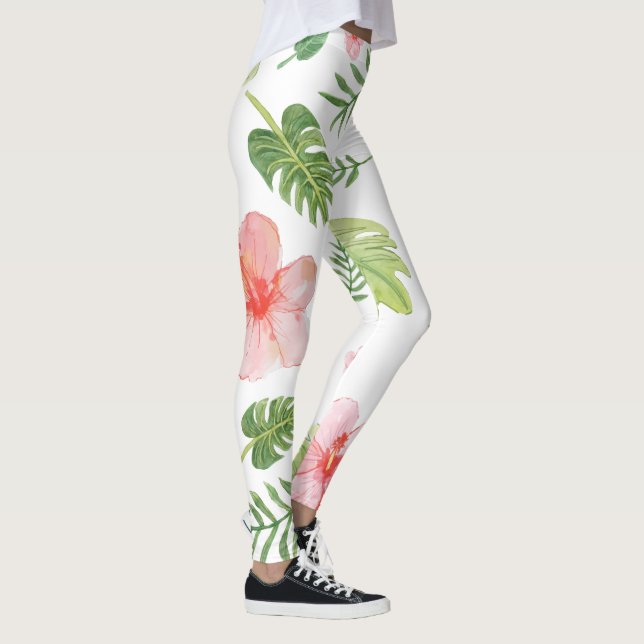 Leggings Hibiscus floral tropical (Derecha)