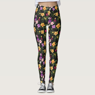 Leggings Hibiscus Floral Tropical