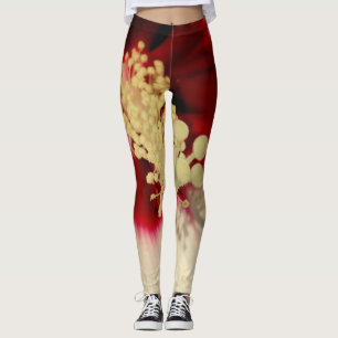 Leggings Hibiscus Flower Floral Photo Leggings, M