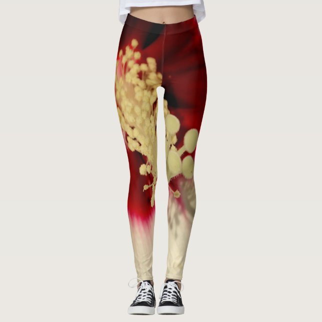 Leggings Hibiscus Flower Floral Photo Leggings, M (Anverso)