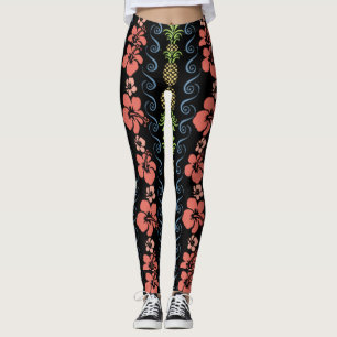 Leggings Hibiscus Flower With Pineapple