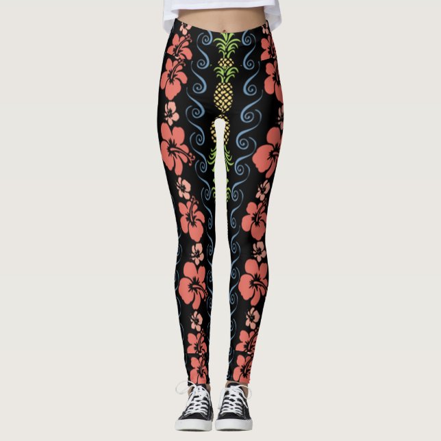 Leggings Hibiscus Flower With Pineapple (Anverso)