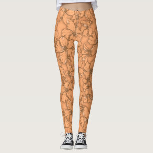 Leggings Hibiscus Garden Hawai Tropical Floral