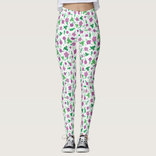 Leggings Hibiscus púrpura