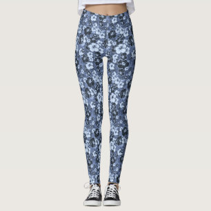 Leggings Hibiscus Tropical Flores hacen ejercicio de yoga e