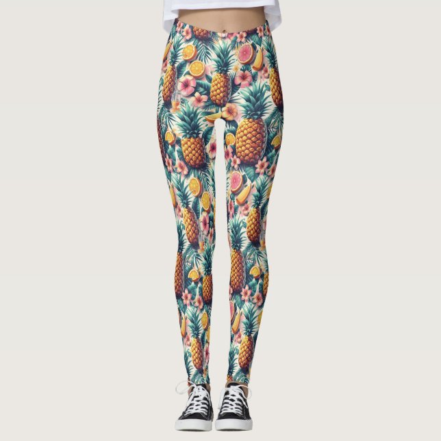 Leggings Hibiscus y Pineapple (Anverso)