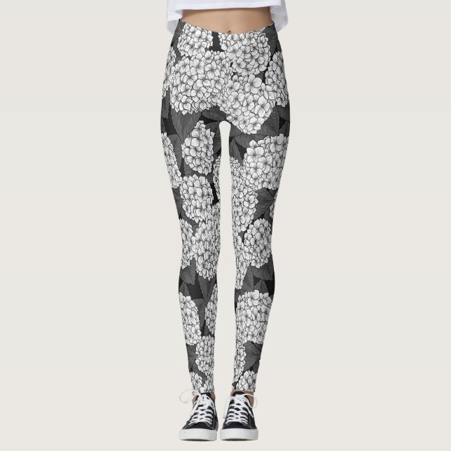 Leggings Hidrangea blanca (Anverso)