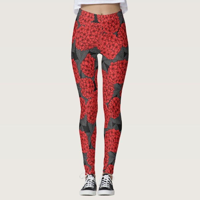 Leggings Hidrangea roja (Anverso)
