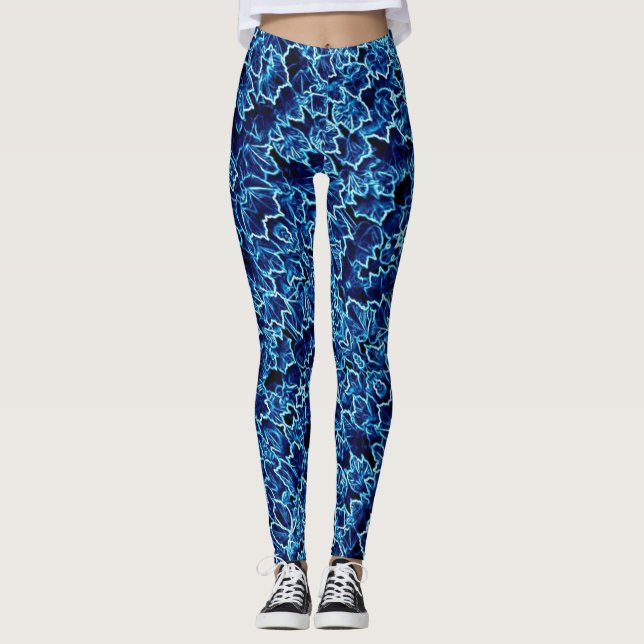 Leggings Hiedra Azul Escarchada (Anverso)