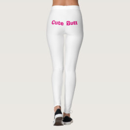 Leggings Hilarious Cute Butt Pink White 4Jane