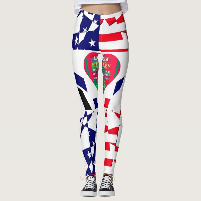 Leggings Hillary USA para presidente somos más fuertes junt (Anverso)