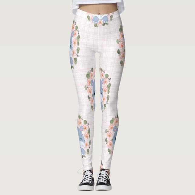 Leggings Hipo Y Tatuaje De Flor (Anverso)
