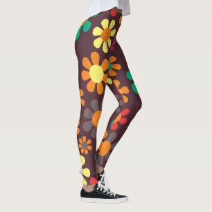 Leggings Hippie Daisy Retro 