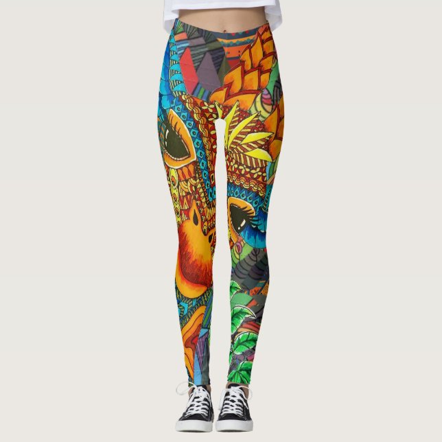 Leggings Hippie Giraffe Boho (Anverso)