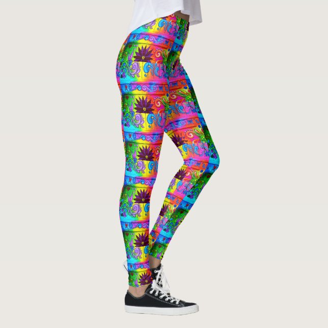 Leggings hippie maravilloso de la paz y del amor (Derecha)