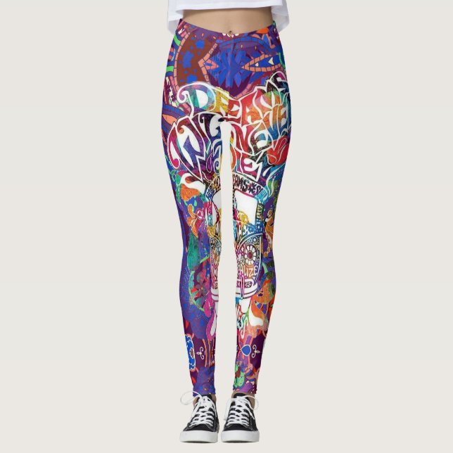 Leggings Hippie Van Dreams Espero Que La Paz Ame El Tino (Anverso)