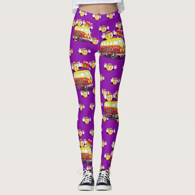 Leggings Hippy sonriente Van los 1960's 1970 " s del signo (Anverso)