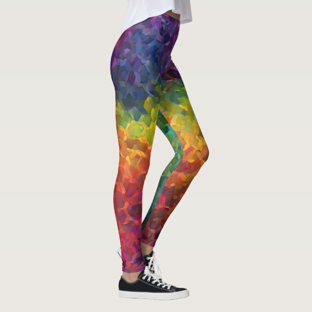 Leggings Hipster Cute Crystals Big Bang Diseño Arcoiris (Derecha)