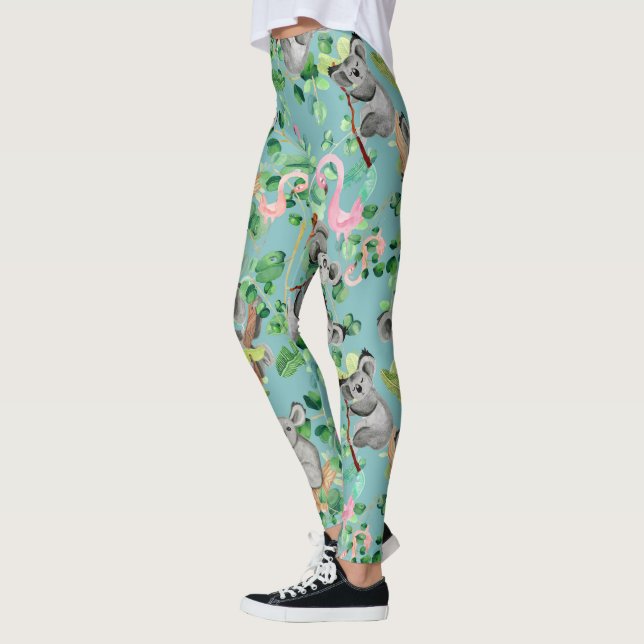 Leggings Hipster exótico Koala Diseño Chicas mujeres (Izquierda)