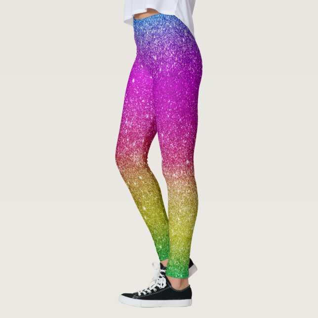 Leggings Hipster lindo magenta rosa brillante arco iris pur (Izquierda)