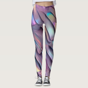 Leggings Hiridiscente futurista/holográfico abstracto