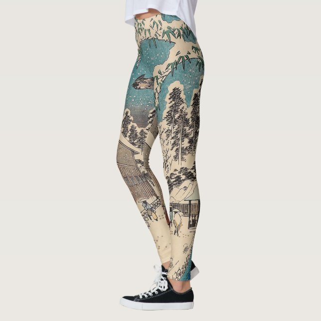 Leggings Hiroshige paisaje invernal de japón (Izquierda)