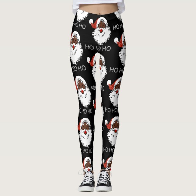Leggings ho black santa (Anverso)