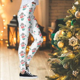 Leggings ¡Ho Ho Ho Ho Ho! Jolly Holiday Cheer navidades Leg