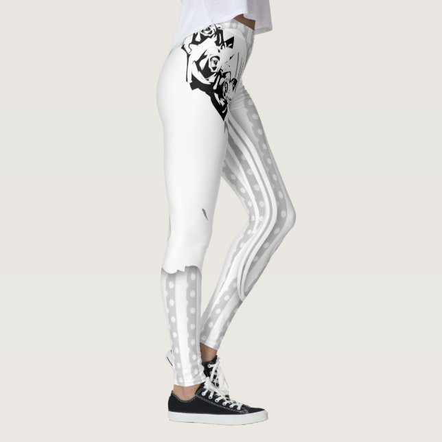 Leggings Hochzeit Braut Rosen Streifen & Punkte (Derecha)