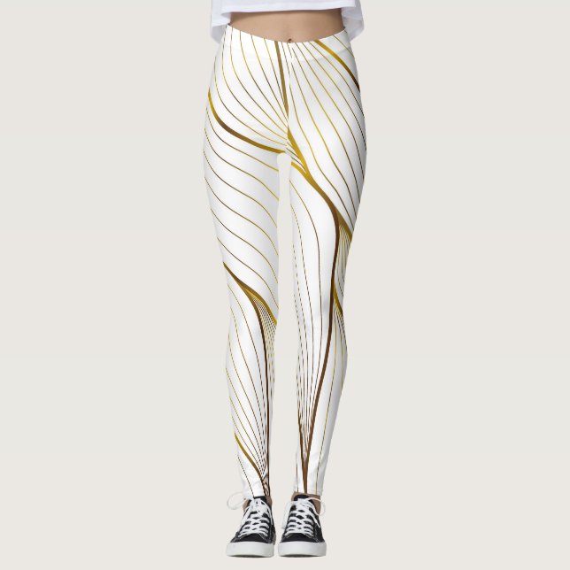Leggings Hoja de adorno de oro (Anverso)